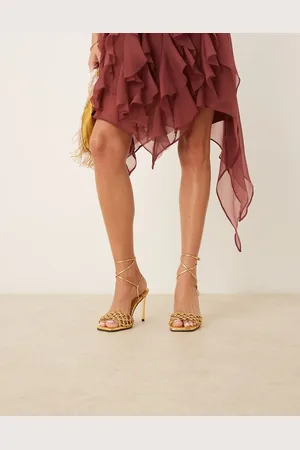 ASOS Nadine knotted high heeled sandals in