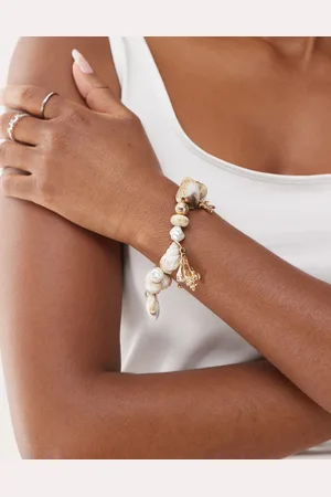 Reclaimed Charm bracelet with mixed faux shells