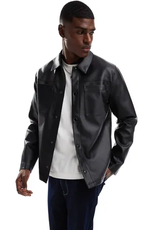 ASOS Faux leather shacket in