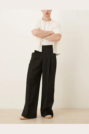 ASOS Smart loose fit trousers with front pleat in