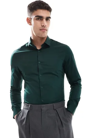 ASOS Formal skinny shirt in pine