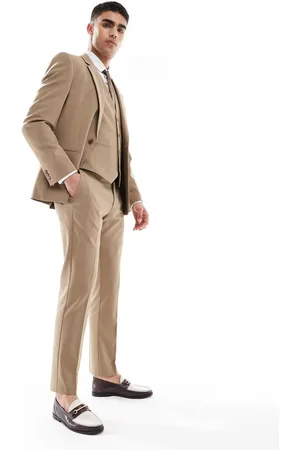 ASOS Slim suit trousers in dark stone