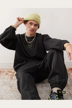 Weekday Co-ord oversized sweatshirt with fantazy fussball graphic print and contrast seams in