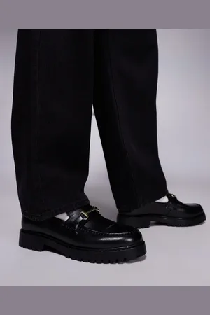 WALK LONDON Sean trim loafer in leather