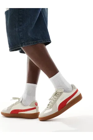 PUMA Army trainers in cream & red
