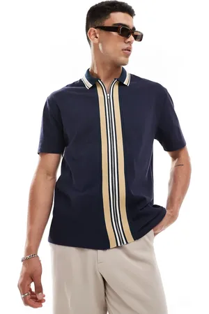 ASOS Relaxed polo with contrast tipping in
