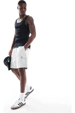 JACK & JONES Loose fit drawstring cargo short in light