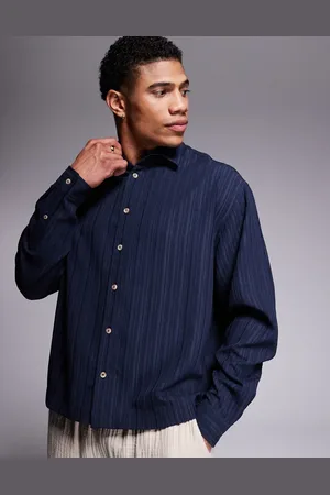 ASOS Boxy textured oversized shirt in