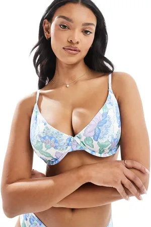 Hollister Curvy underwire bikini top co-ord in floral print