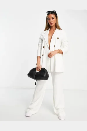 ASOS Linen wide leg relaxed flare trouser in