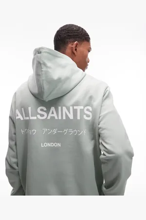 AllSaints Underground oth hoodie in mineral