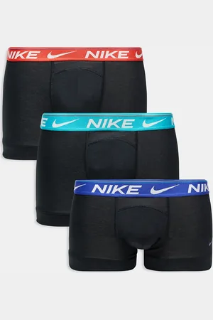 Nike Dri-Fit Ultra Comfort 3 pack trunks in with contrast waistbands