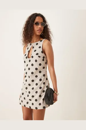 ASOS Cut out shift mini dress in spot print