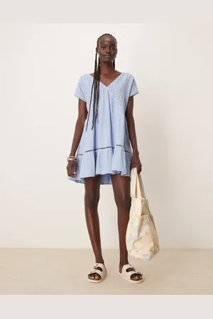 Iisla & Bird Crochet panel mini beach dress in