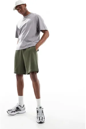 ASOS Essential mid length oversized shorts in dark