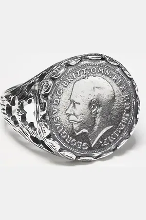 ASOS Sterling sovereign signet ring in