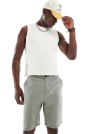 Threadbare Linen rich chino shorts in sage
