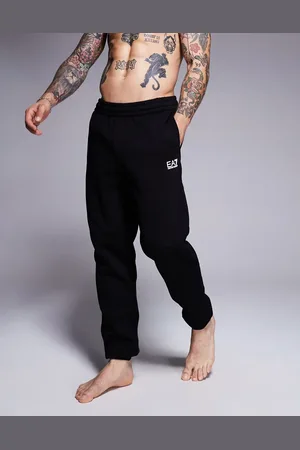 EA7 Armani logo cuffed joggers in