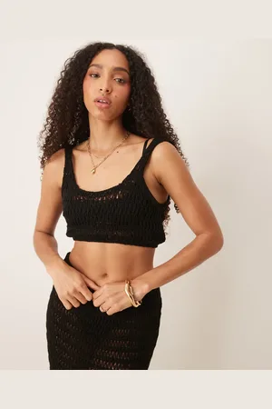 ASOS Knitted beach crop top in