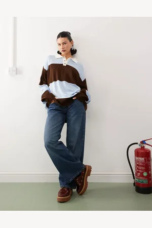 COLLUSION Knitted rugby jumper in