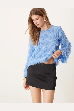 Abercrombie & Fitch Mid rise high shine mini skort in