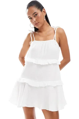 New Look Tiered mini sundress in