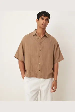 ASOS Cheesecloth textured regular shirt in