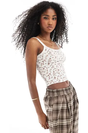 Cotton On Cotton On jersey floral cami top in ditsy texas brown