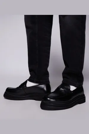 WALK LONDON Brooklyn penny loafer in leather