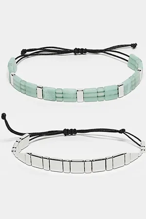 Reclaimed Unisex beady bracelet 3 pack