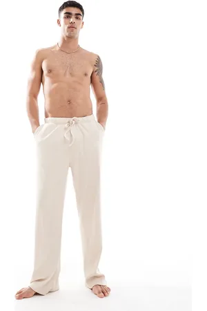 ASOS Rib lounge bottom in beige