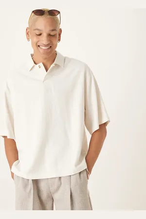 ASOS Oversized overhead boxy linen blend shirt in