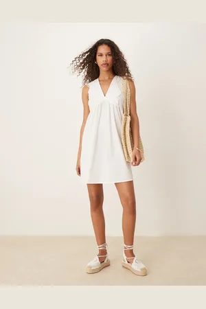 JDY Broidery details mini dress in