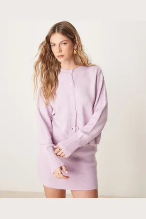 ASOS Knitted cardigan co ord in lilac