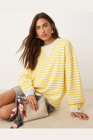 Free People Classic striped crew neck sweatshirt in