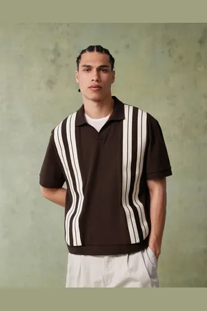 ASOS Heavyweight relaxed boxy polo with panel detail 240gsm in