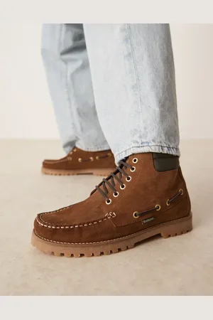 Barbour Tiller lace-up boots in cognac suede
