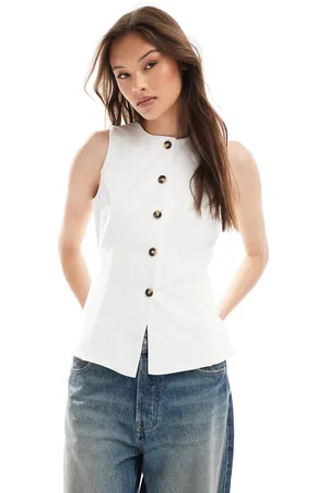 New Look Jersey crew neck waistcoat in