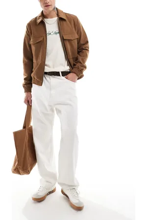 ASOS Wool look harrington jacket in tan