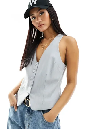 River Island Button front waistcoat in