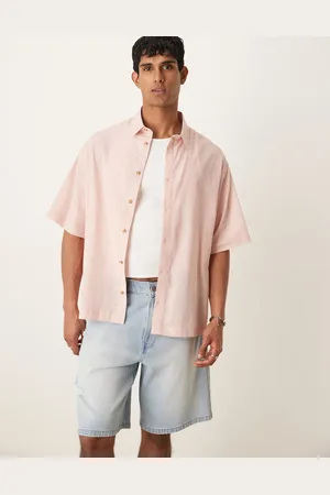 ASOS Oversized boxy linen look shirt in