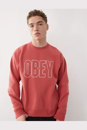 Obey Digable crewneck logo sweatshirt in mineral