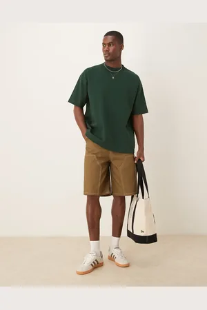 ASOS Long length jort with carpenter detailing in