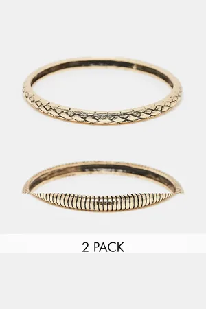 Reclaimed Bangle 2 pack in burnished