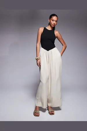 ASOS Hybrid wide leg jersey and cupro jumpsuit