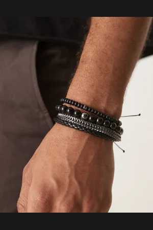ASOS 4 pack beaded and chain bracelets in
