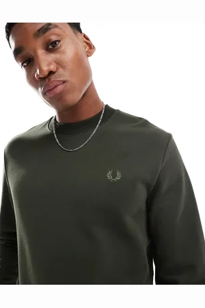 Fred Perry Crew neck sweatshirt in khaki
