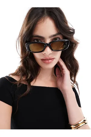 ASOS Mid square sunglasses in with brown lens
