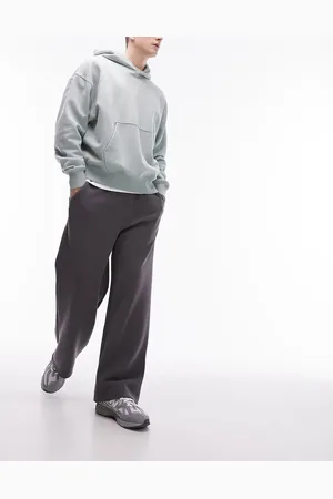 Topman Drape baggy leg jogger in charcoal