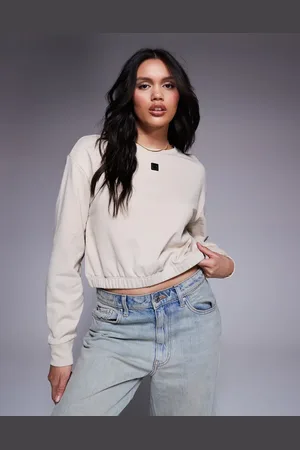 Armani Exchange Logo sweatshirt in cream